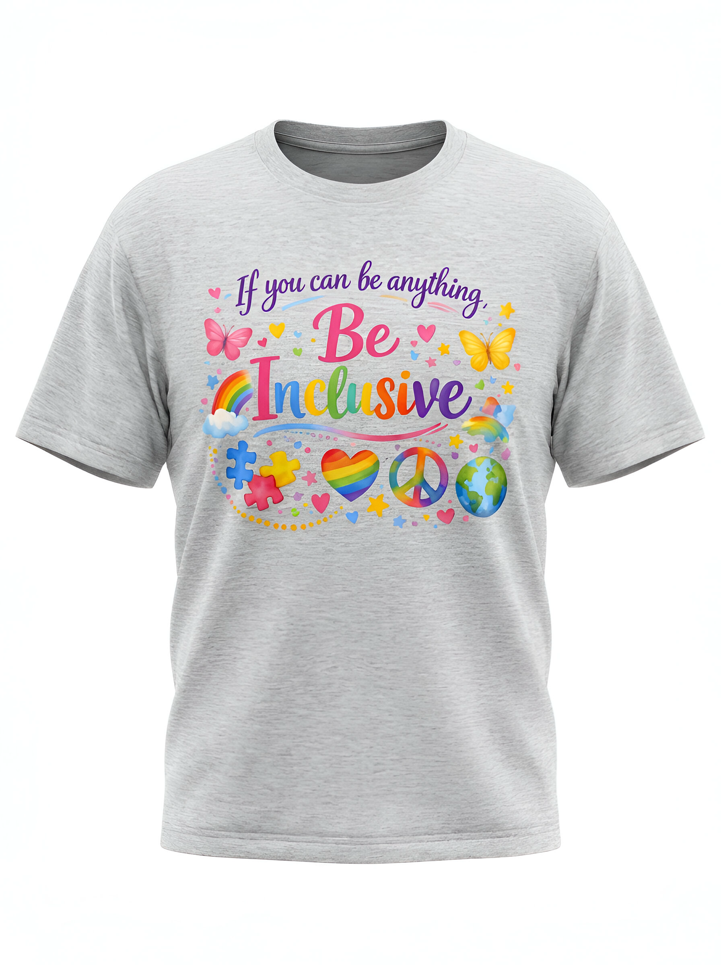 Be Inclusive Tee – Colourful Inclusion Shirt