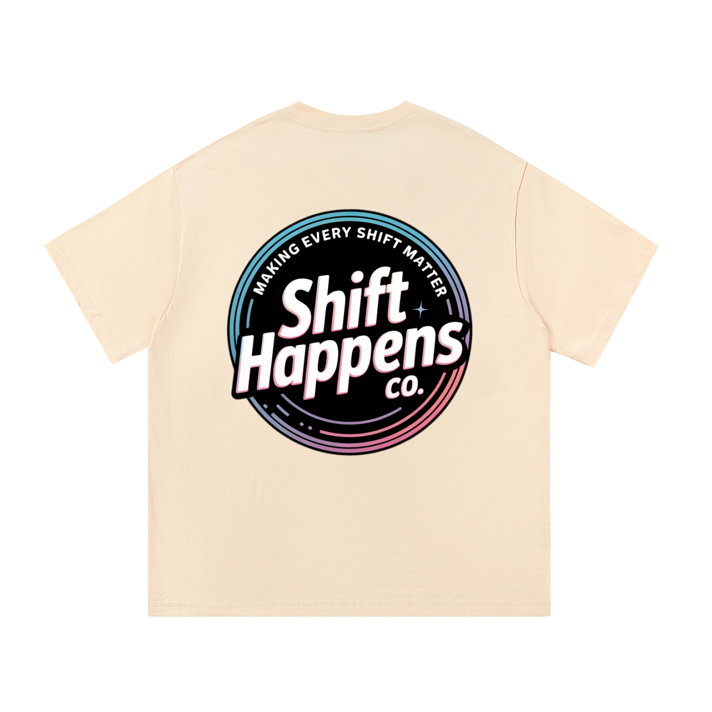 Retro Shift Happens Badge Tee