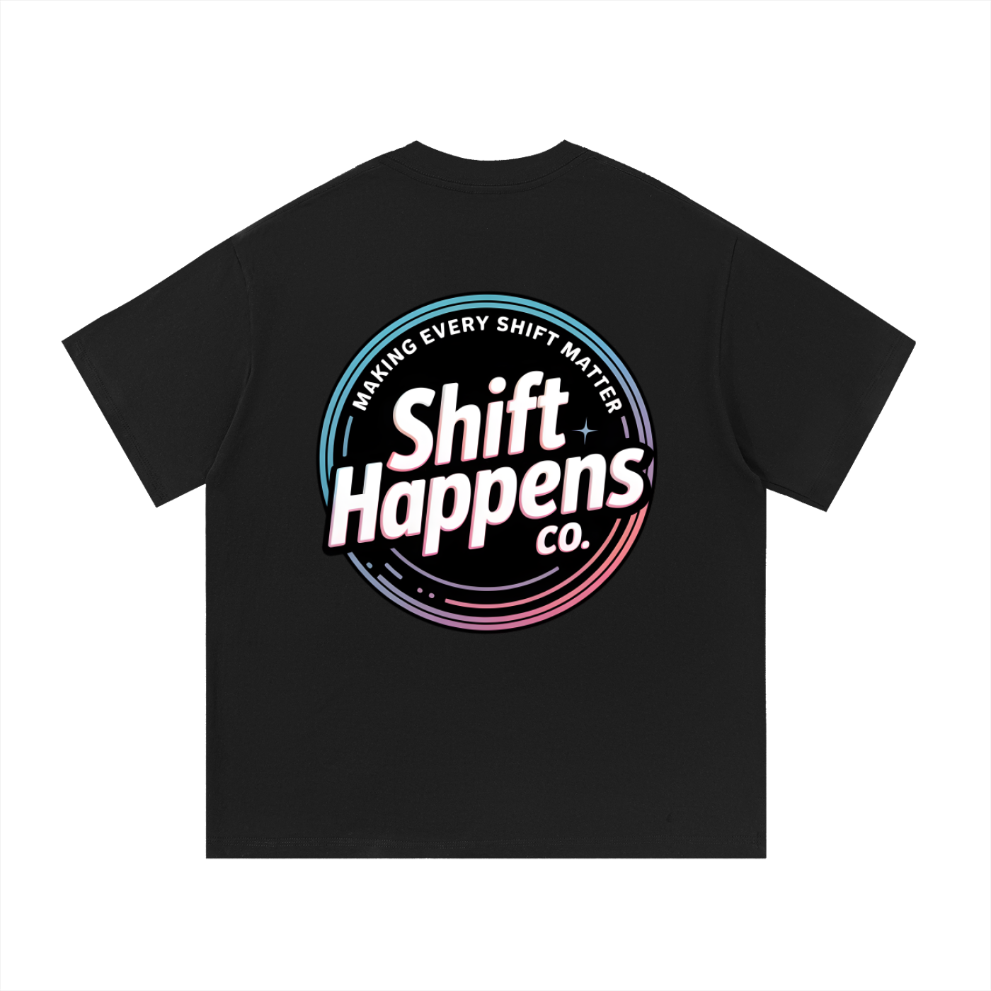 Retro Shift Happens Badge Tee