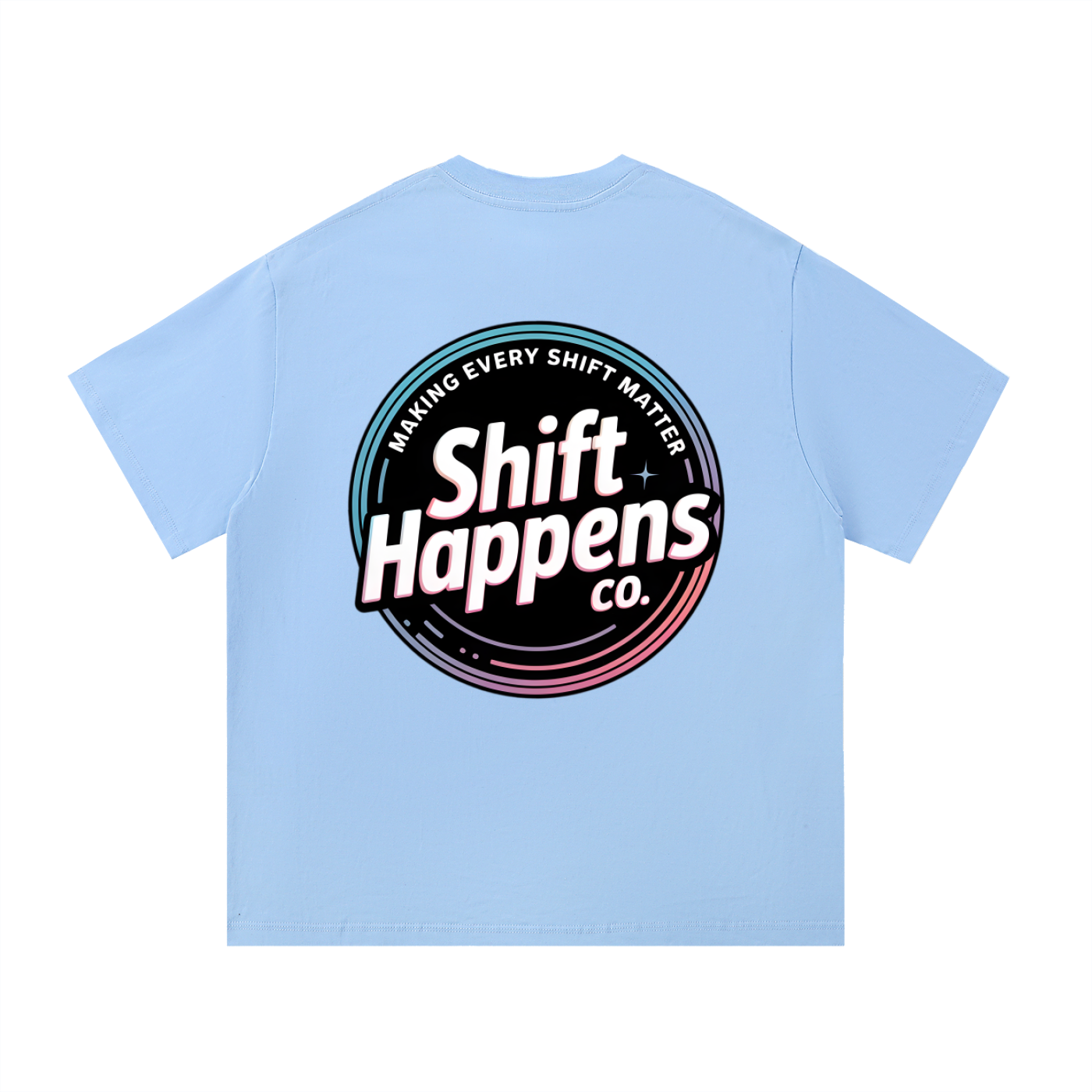Retro Shift Happens Badge Tee