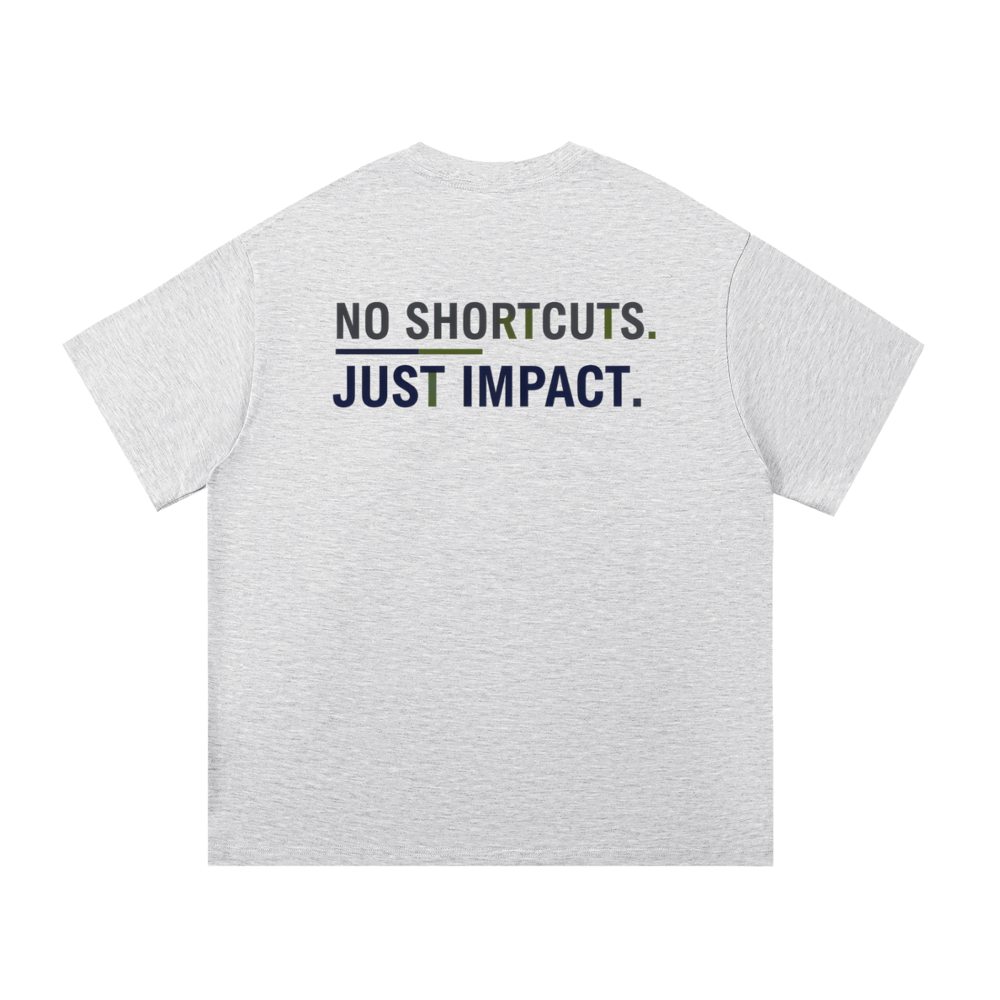 Shift Happens Co. Men’s Cotton Tee – No Shortcuts. Just Impact.