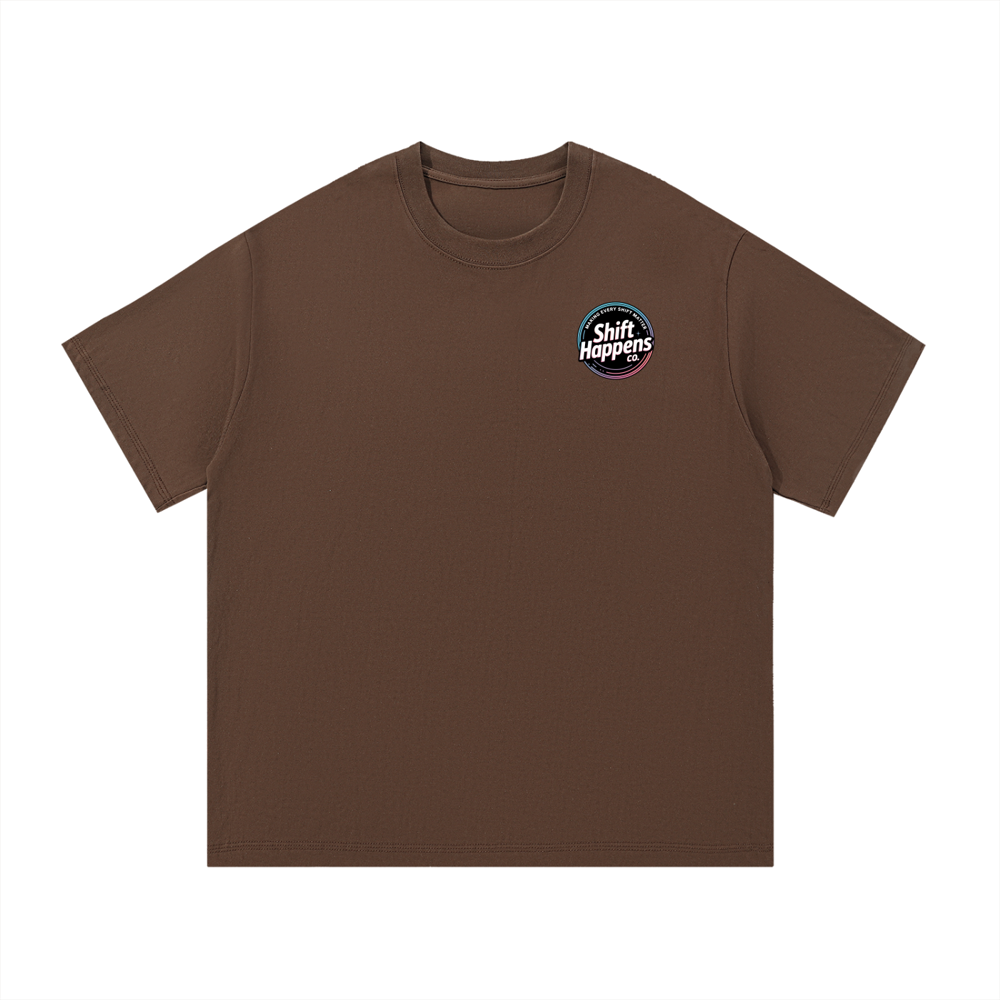 Retro Shift Happens Badge Tee