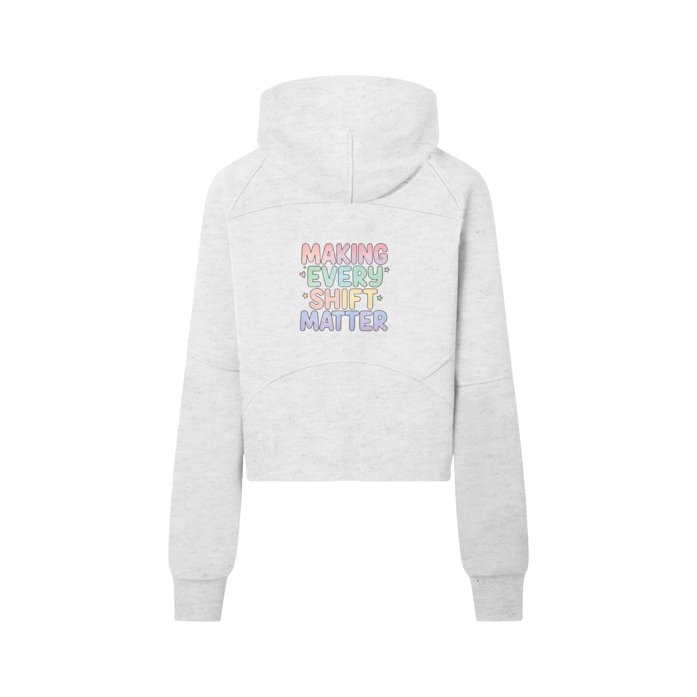 Shift Happens Co. Women’s Cropped Half-Zip Hoodie