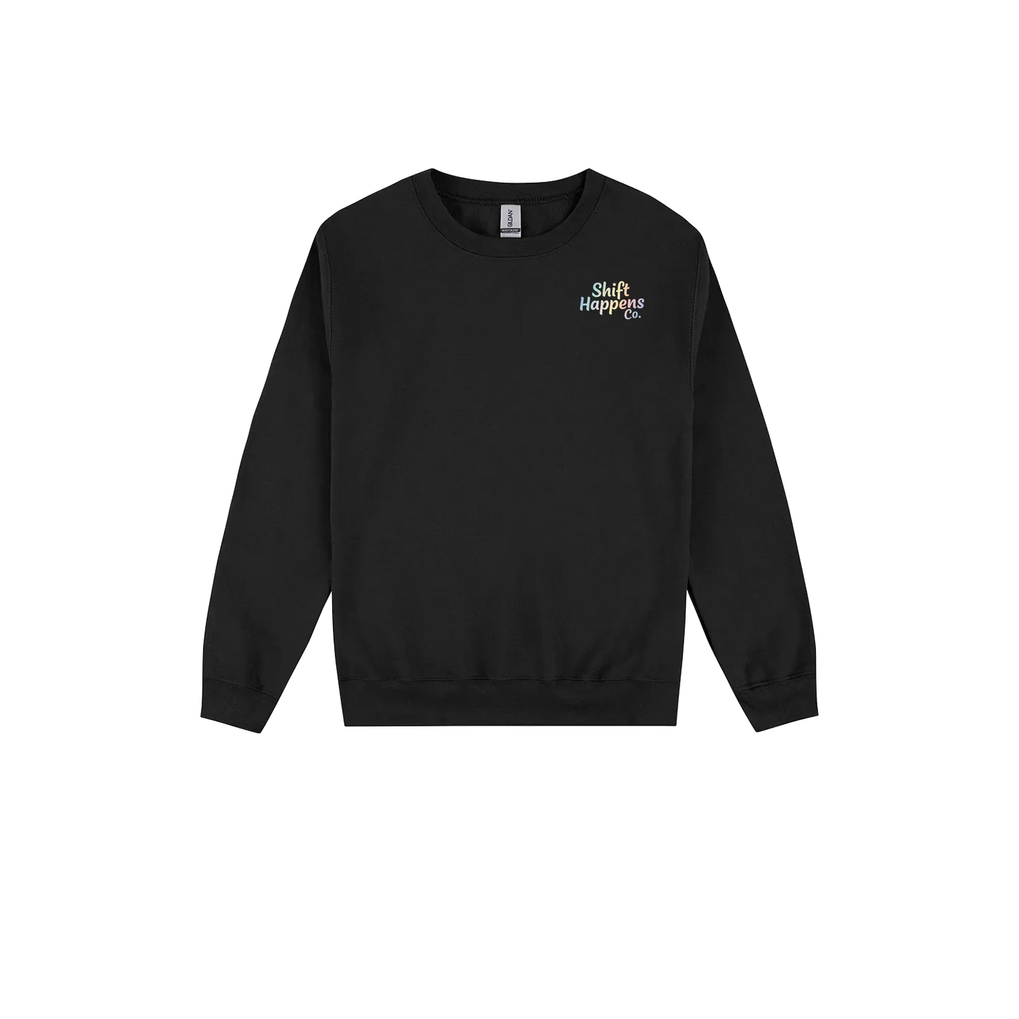 Black front flat lay