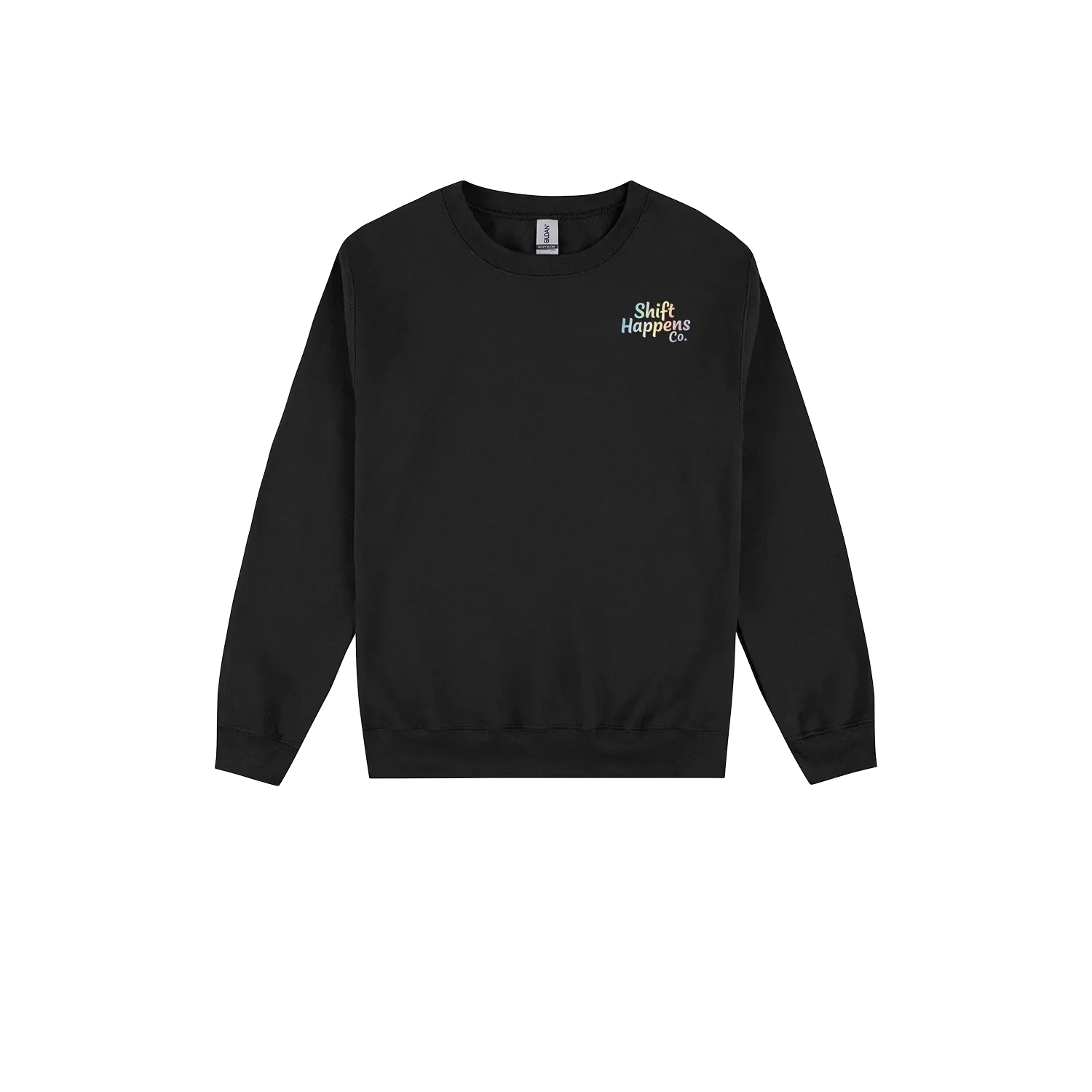 Black front flat lay