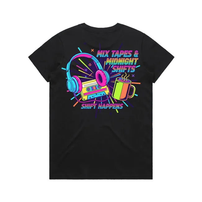 Mix Tapes & Midnight Shifts Tee – Shift Rewind Collection