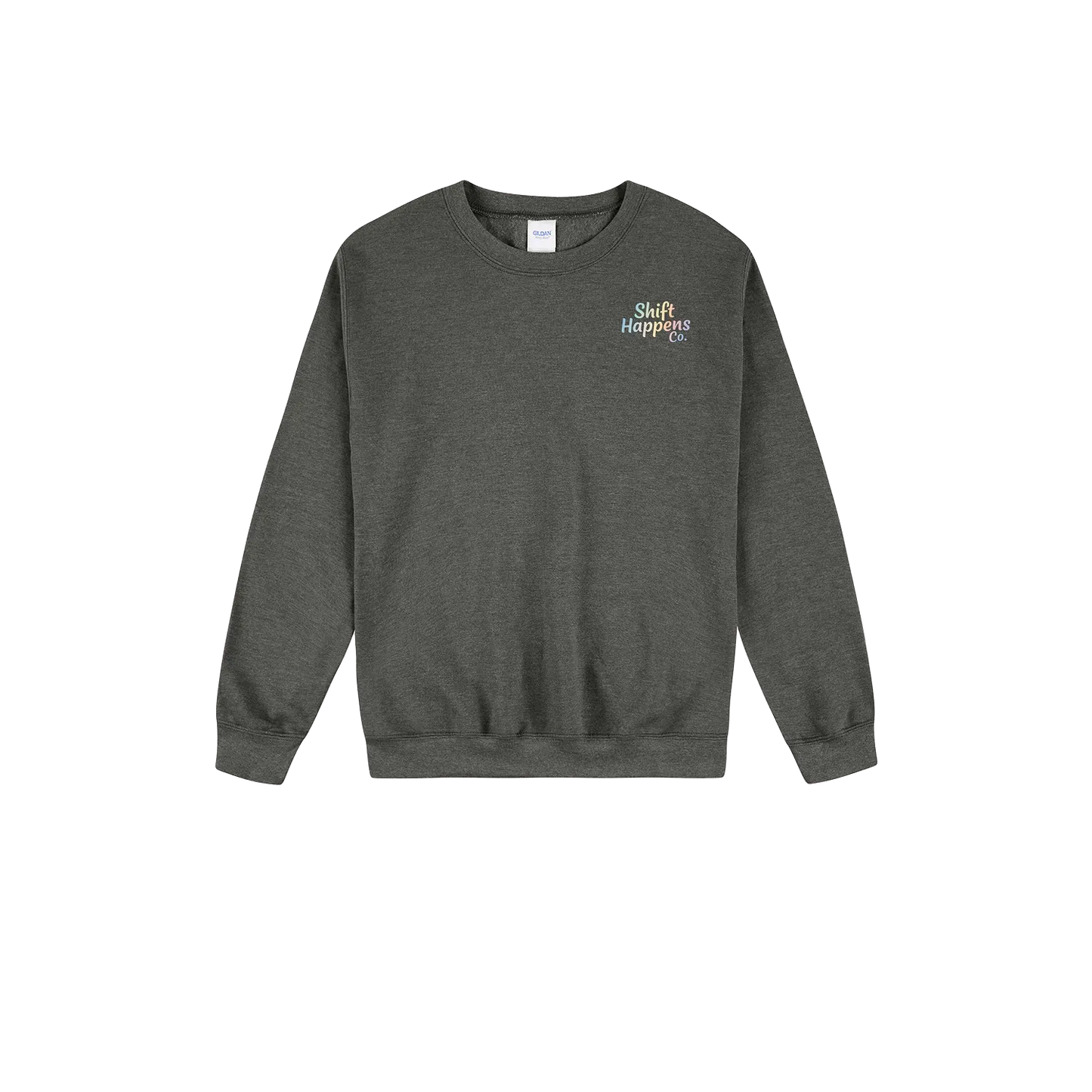 Dark Heather front flat lay