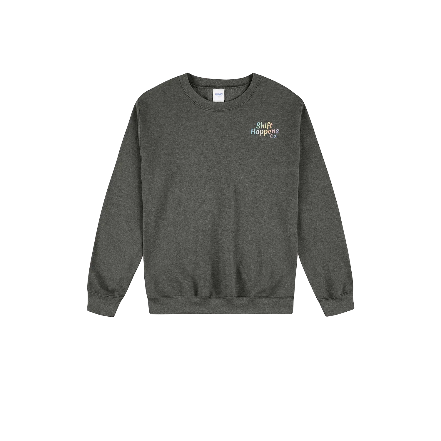 Dark Heather front flat lay