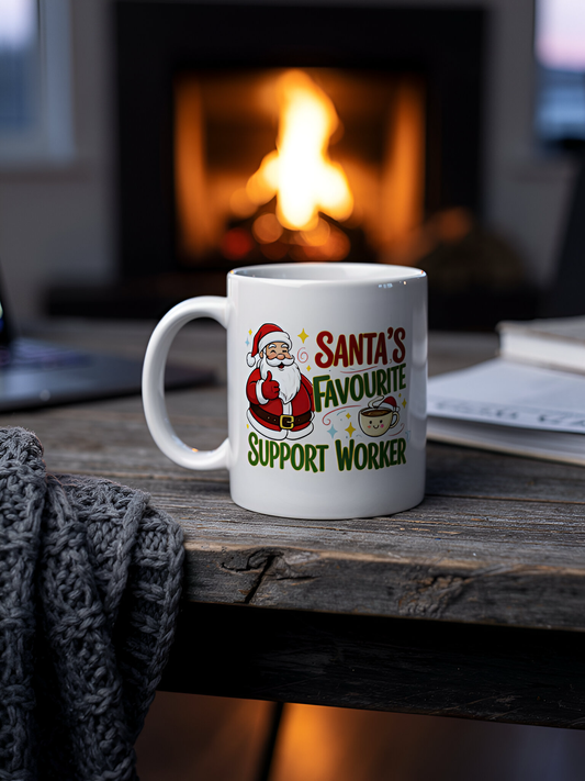 Santa's Favourite Support Worker Coffee Mug
