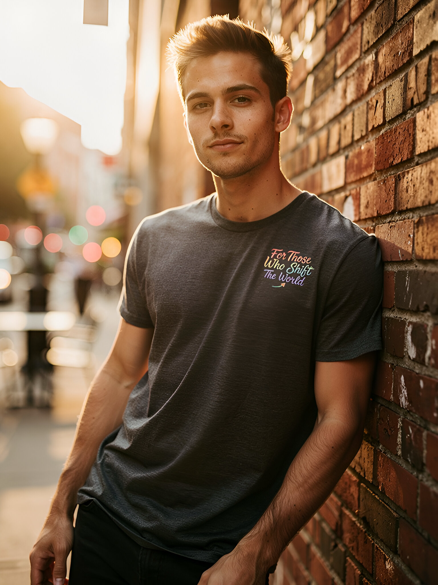 Shift Happens Co. Illustrated Logo Tee – Unisex Support Worker T-Shirt