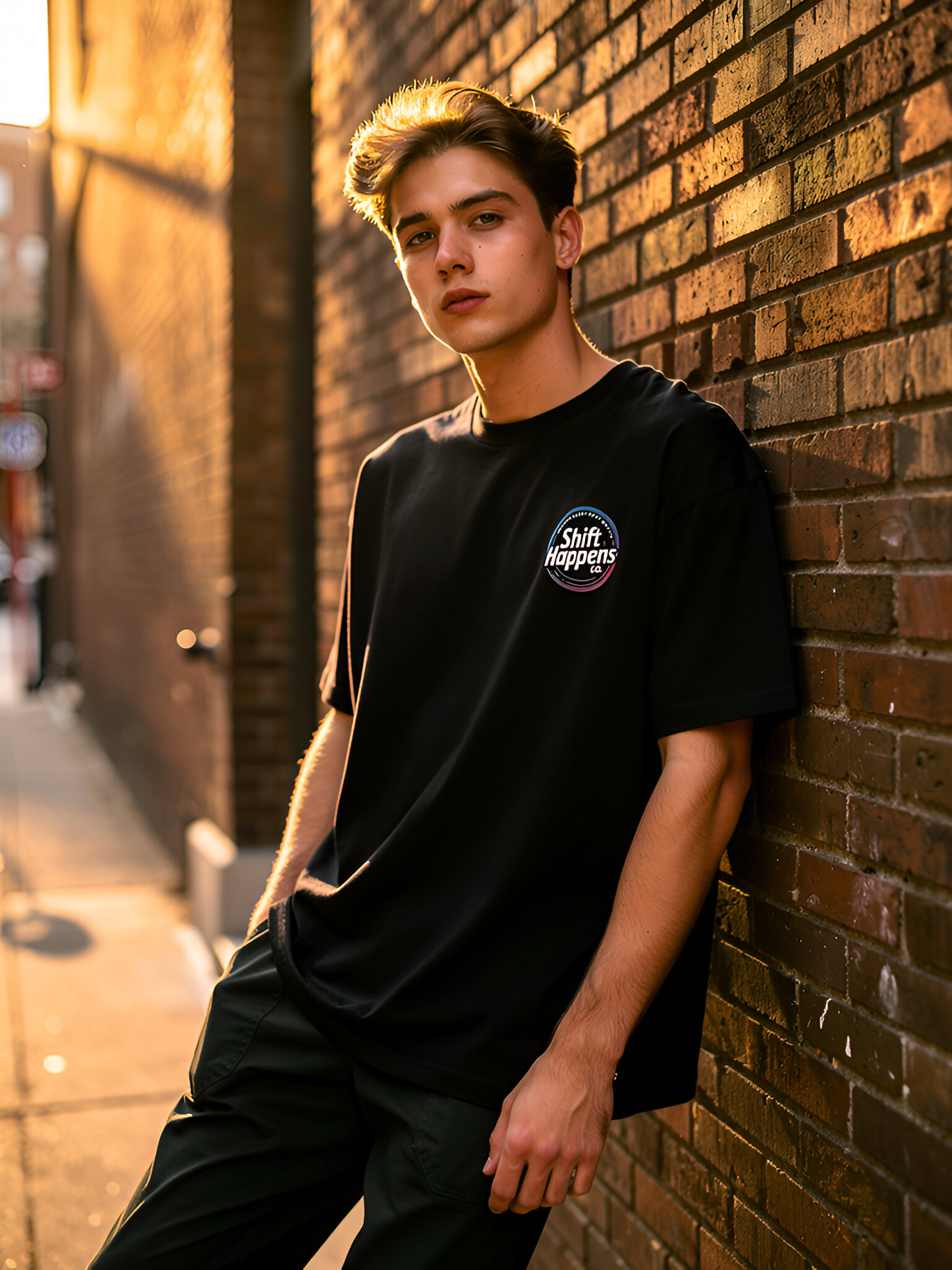Retro Shift Happens Badge Tee