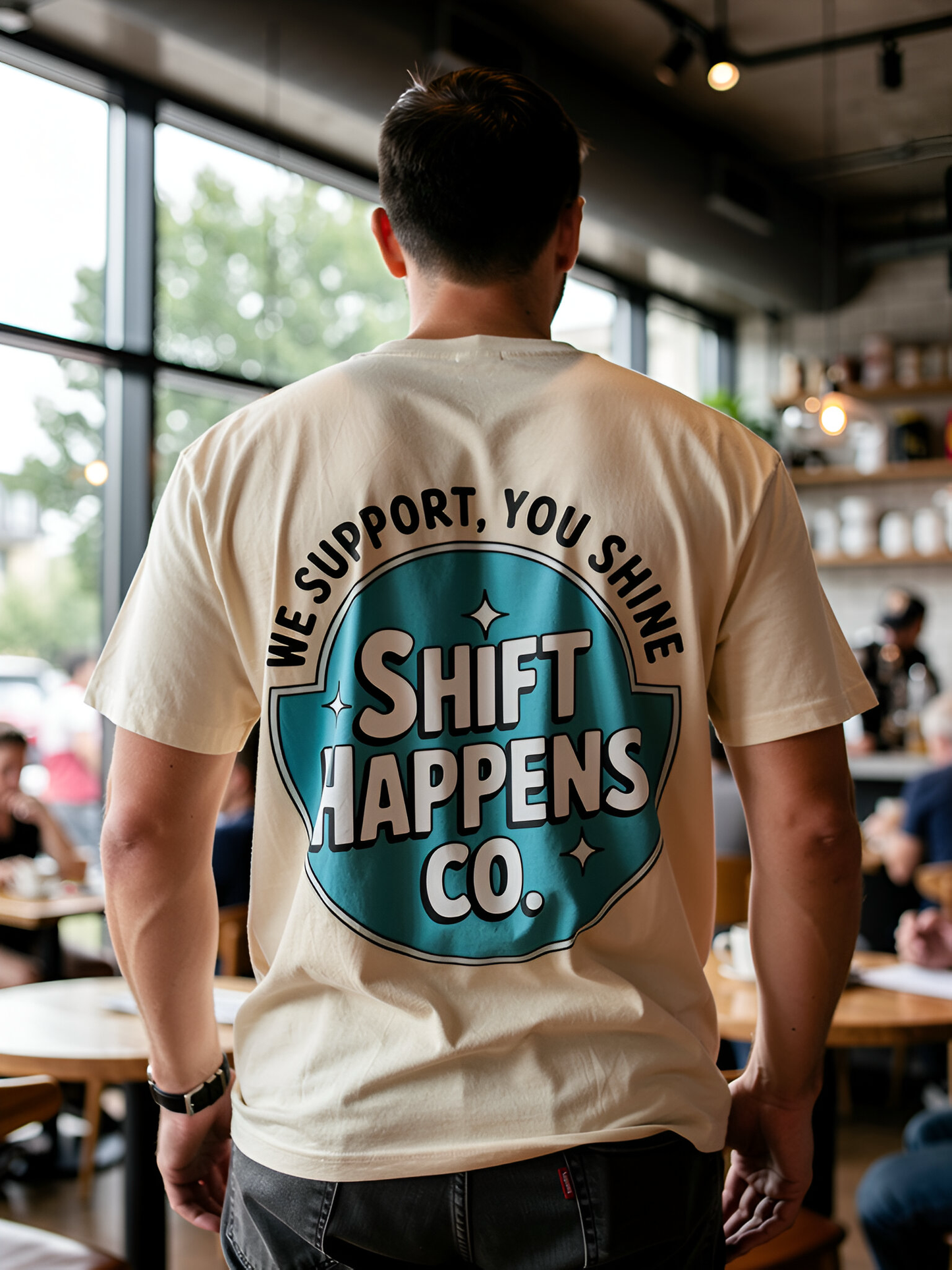 We Support, You Shine Tee – Shift Happens Co. Unisex Support Worker T-Shirt