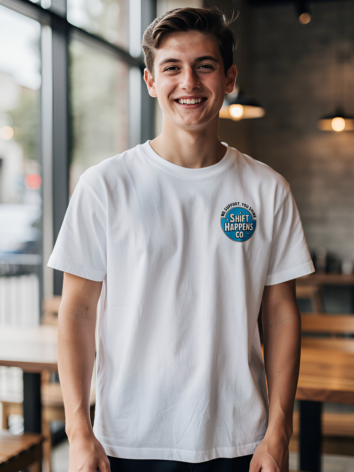 We Support, You Shine Tee – Shift Happens Co. Unisex Support Worker T-Shirt