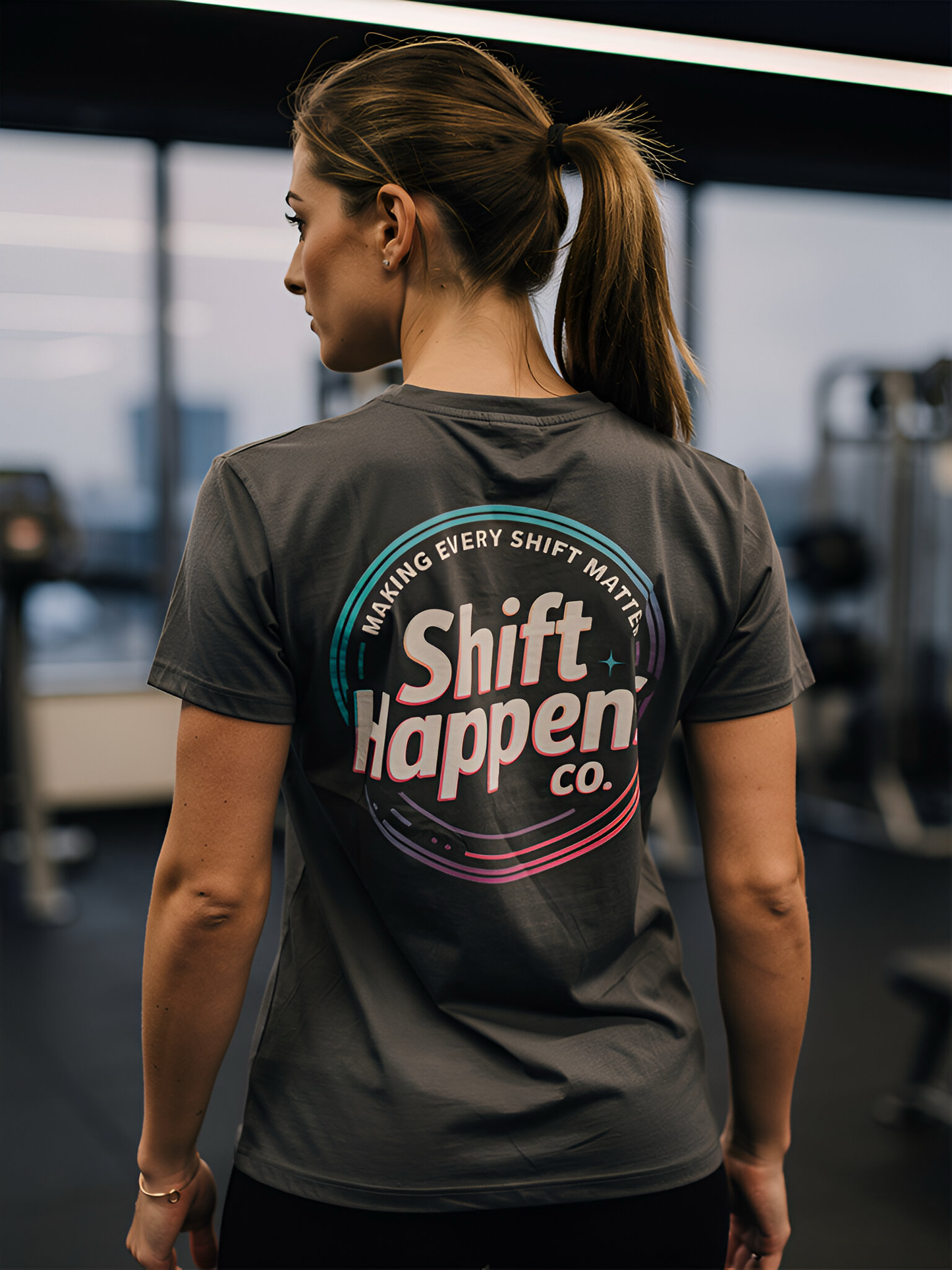 Retro Shift Happens Badge Tee