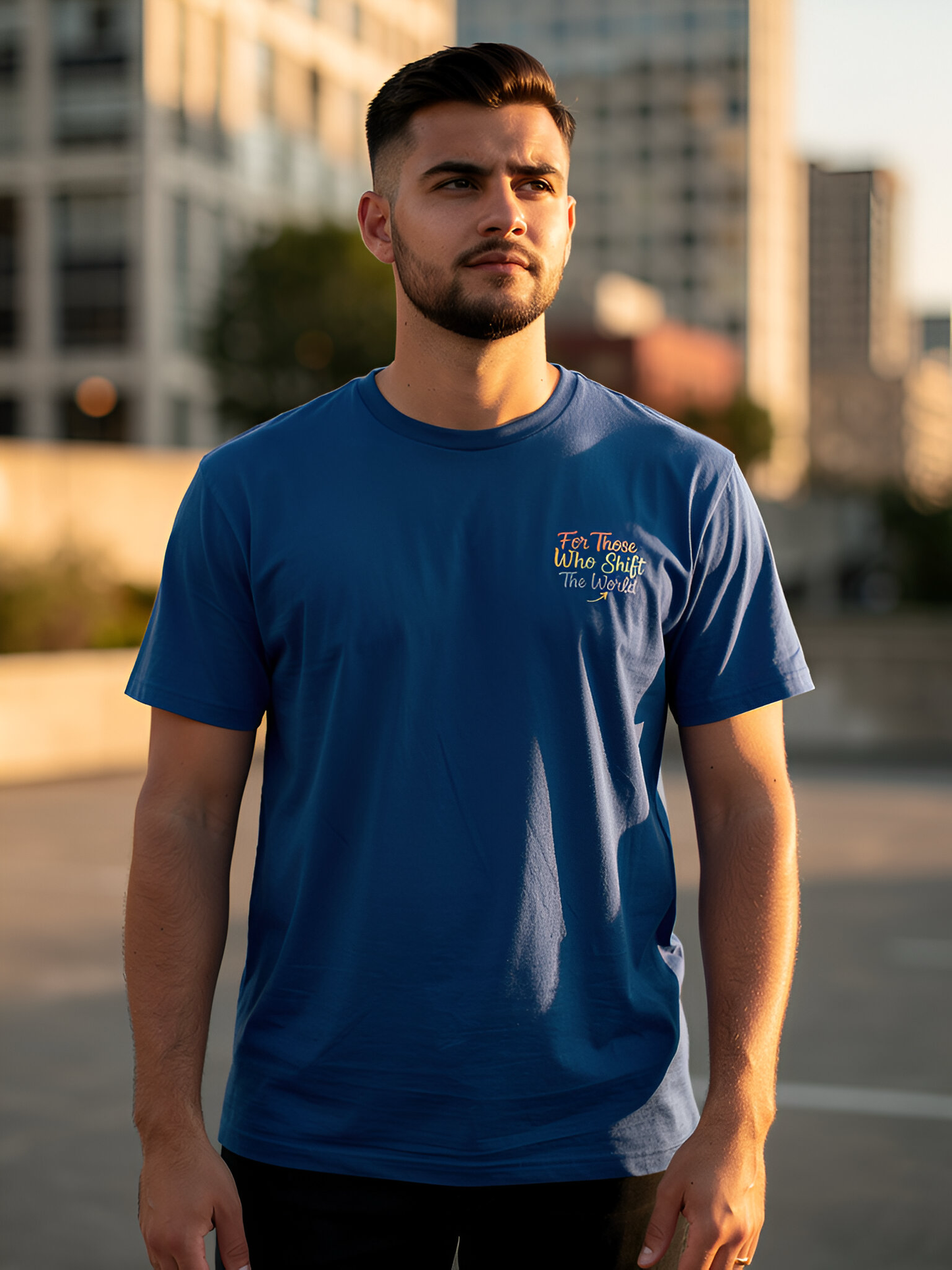 Shift Happens Co. Illustrated Logo Tee – Unisex Support Worker T-Shirt