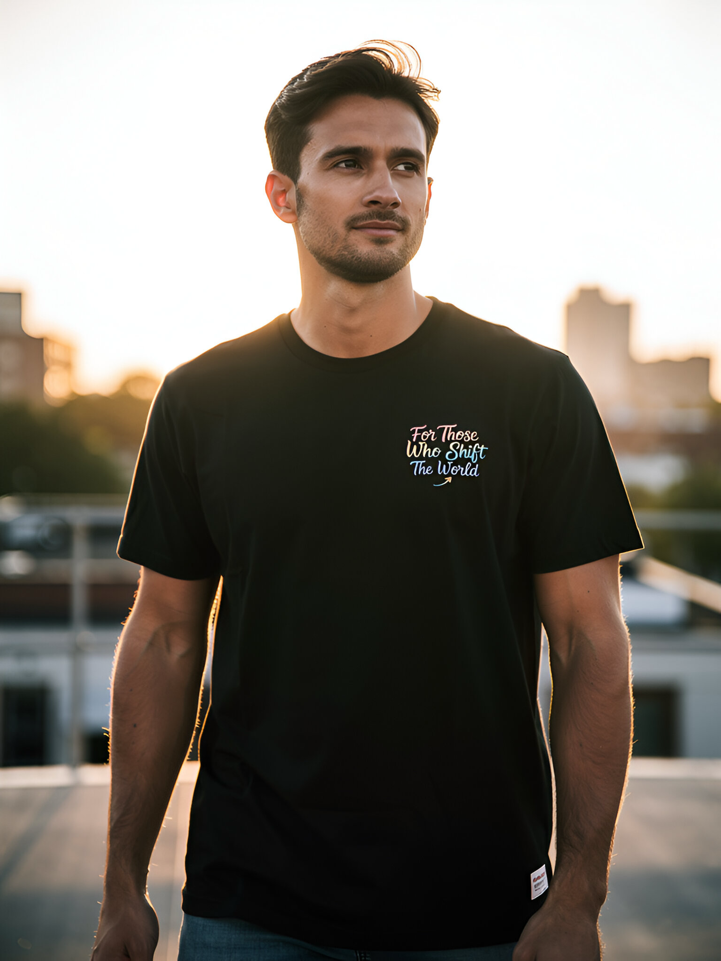 Shift Happens Co. Illustrated Logo Tee – Unisex Support Worker T-Shirt