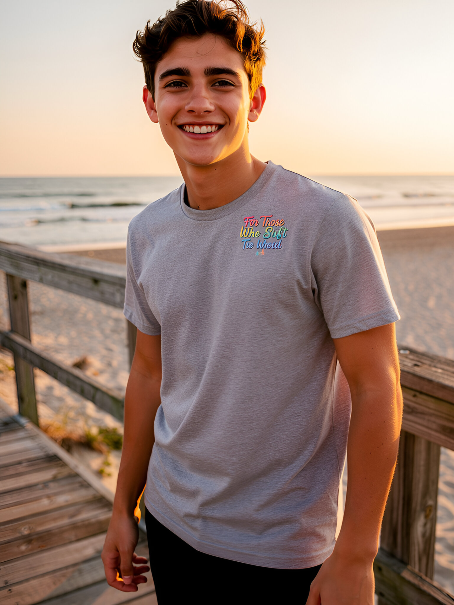 Shift Happens Co. Illustrated Logo Tee – Unisex Support Worker T-Shirt