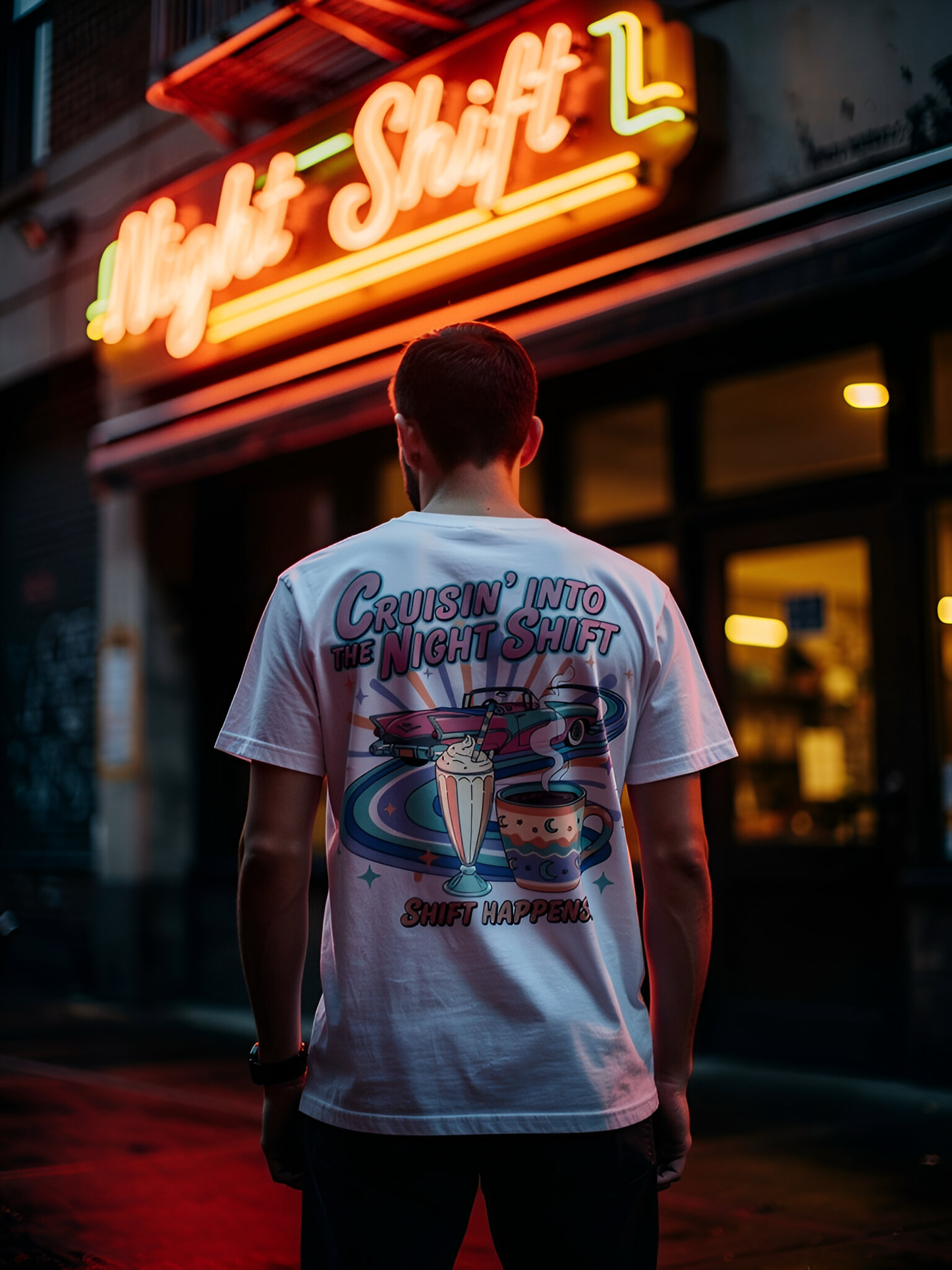 Cruisin’ Into the Night Shift – Rewind Collection Tee