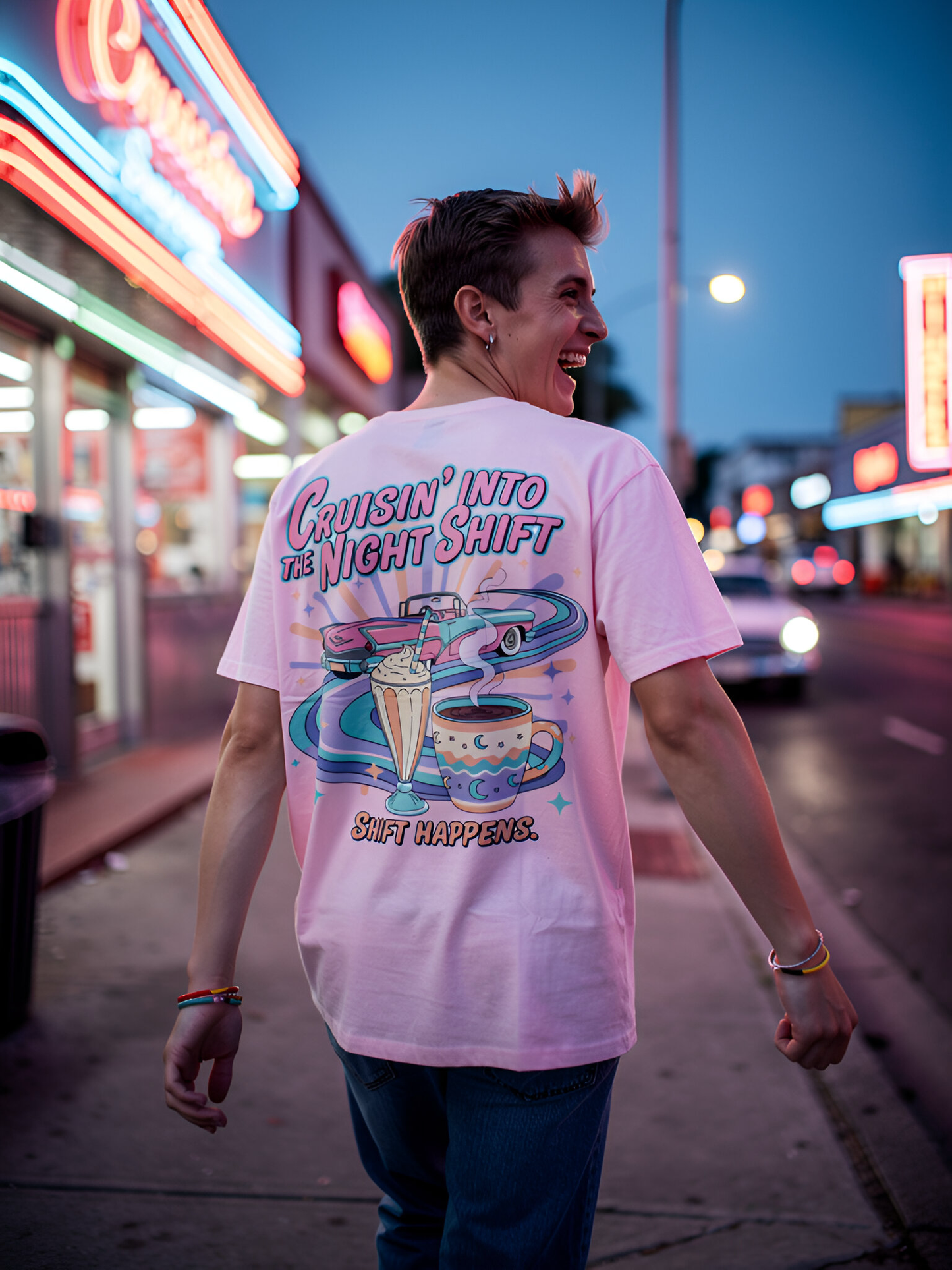 Cruisin’ Into the Night Shift – Rewind Collection Tee