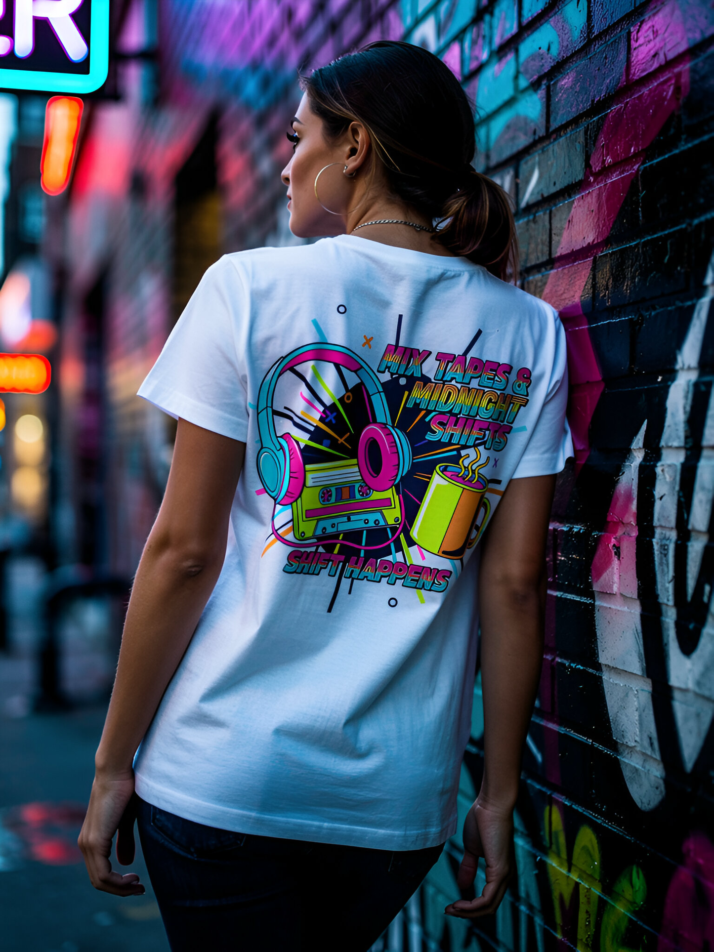 Mix Tapes & Midnight Shifts Tee – Shift Rewind Collection