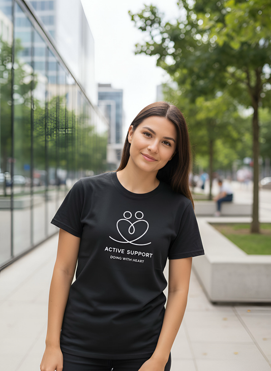 ACTIVE SUPPORT – “DOING WITH HEART” TEE