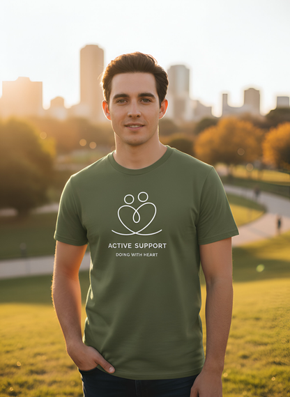 ACTIVE SUPPORT – “DOING WITH HEART” TEE
