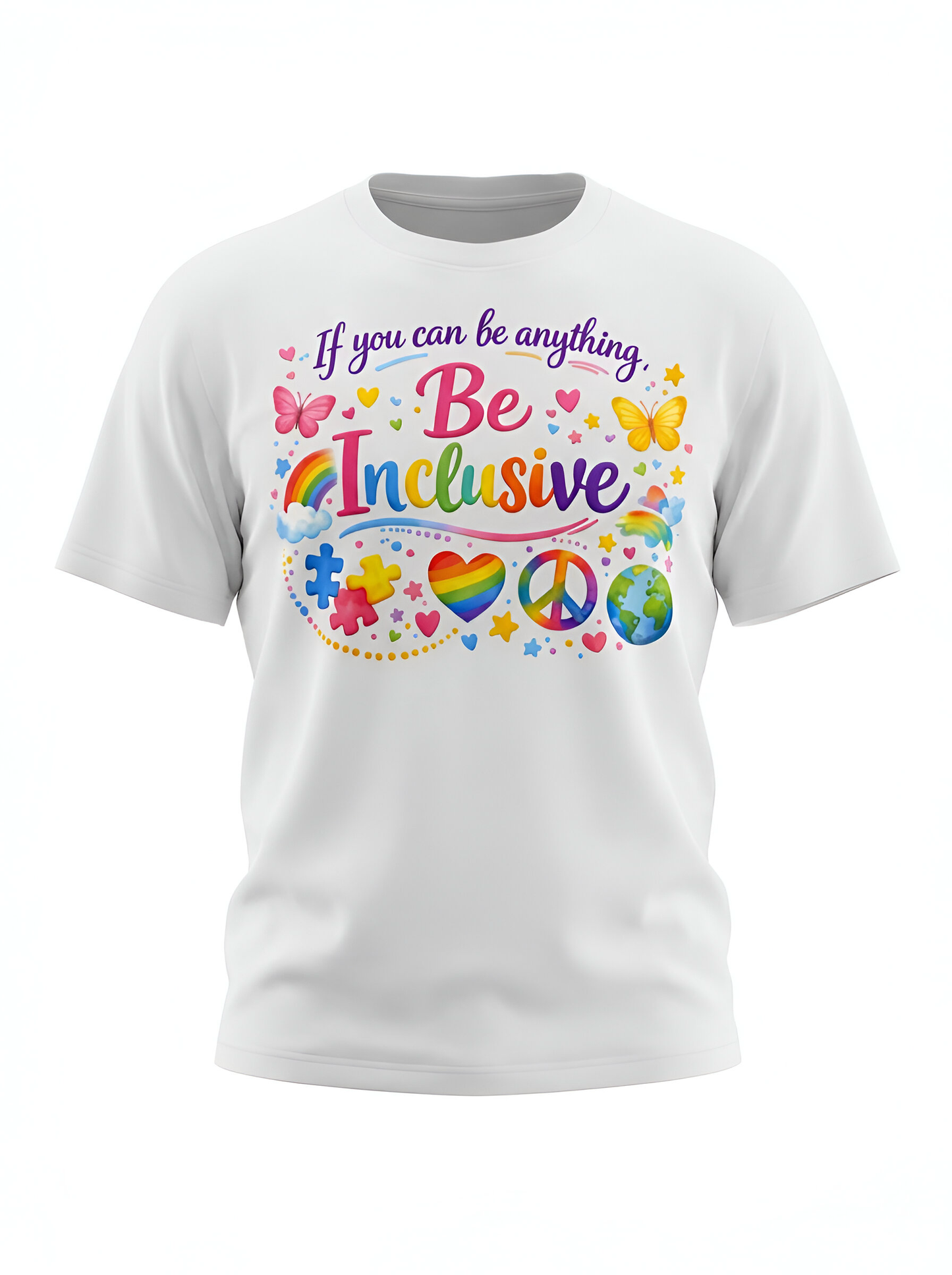 Be Inclusive Tee – Colourful Inclusion Shirt