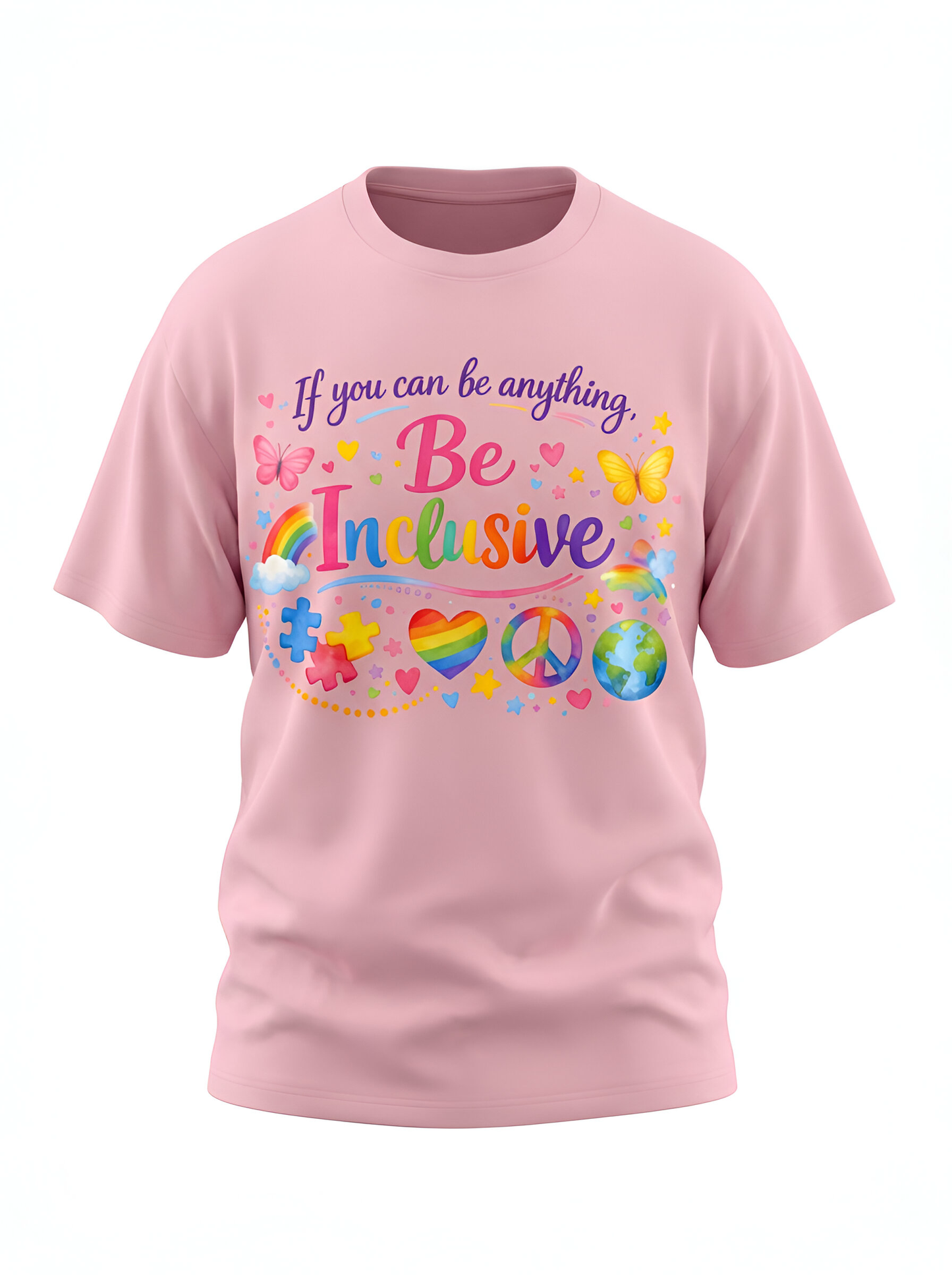 Be Inclusive Tee – Colourful Inclusion Shirt