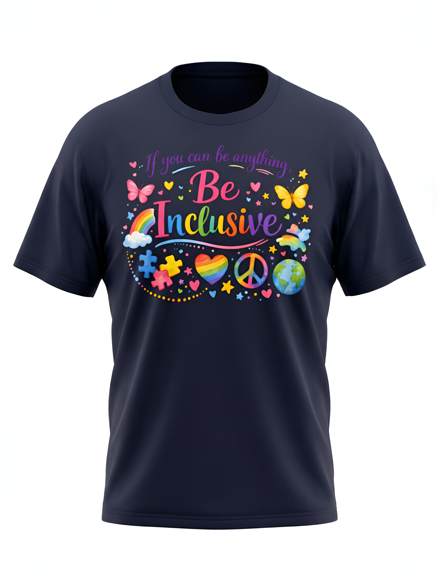 Be Inclusive Tee – Colourful Inclusion Shirt