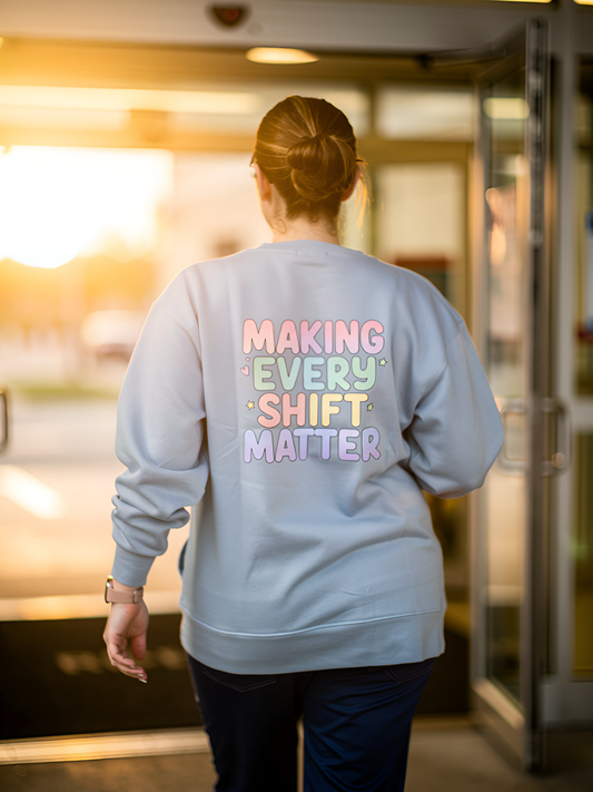 Shift Happens Co. Unisex Cotton Crewneck