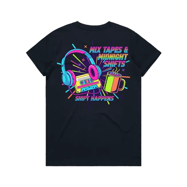 Mix Tapes & Midnight Shifts Tee – Shift Rewind Collection