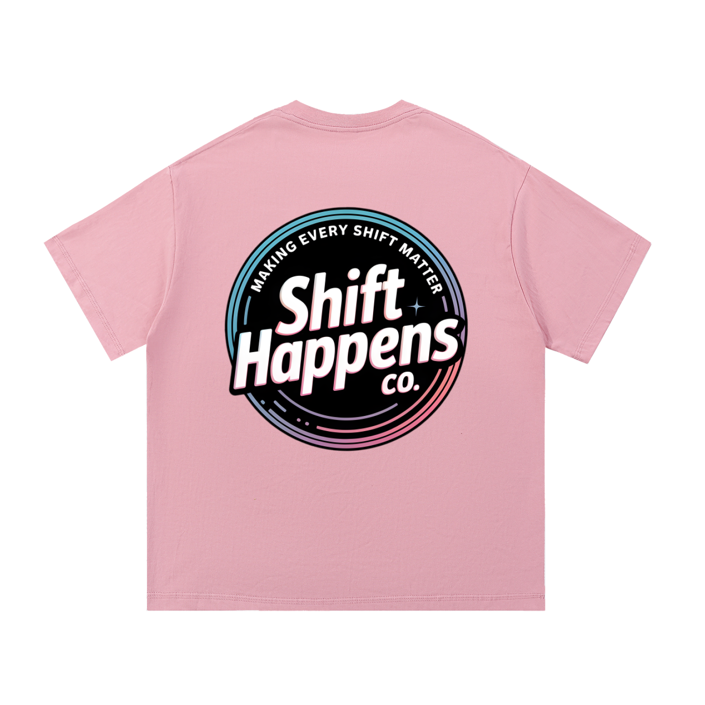 Retro Shift Happens Badge Tee
