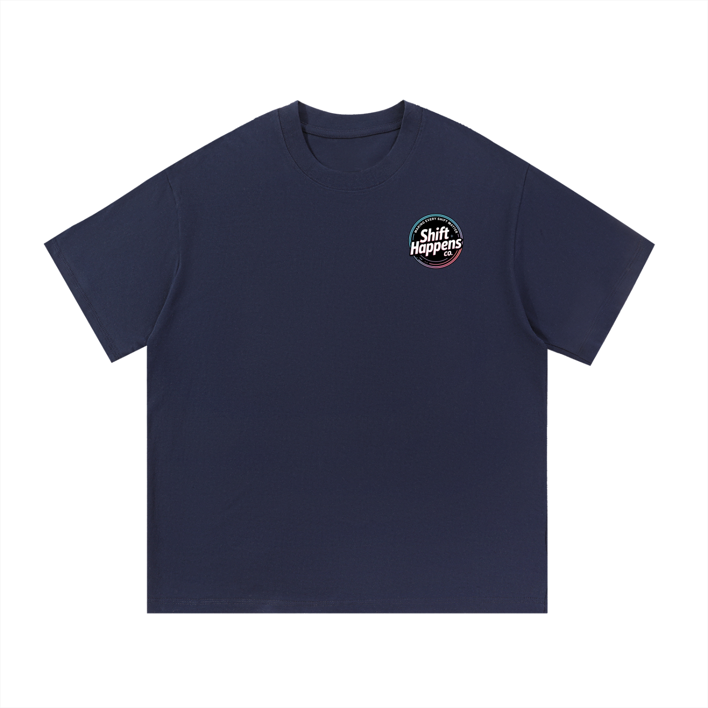 Retro Shift Happens Badge Tee