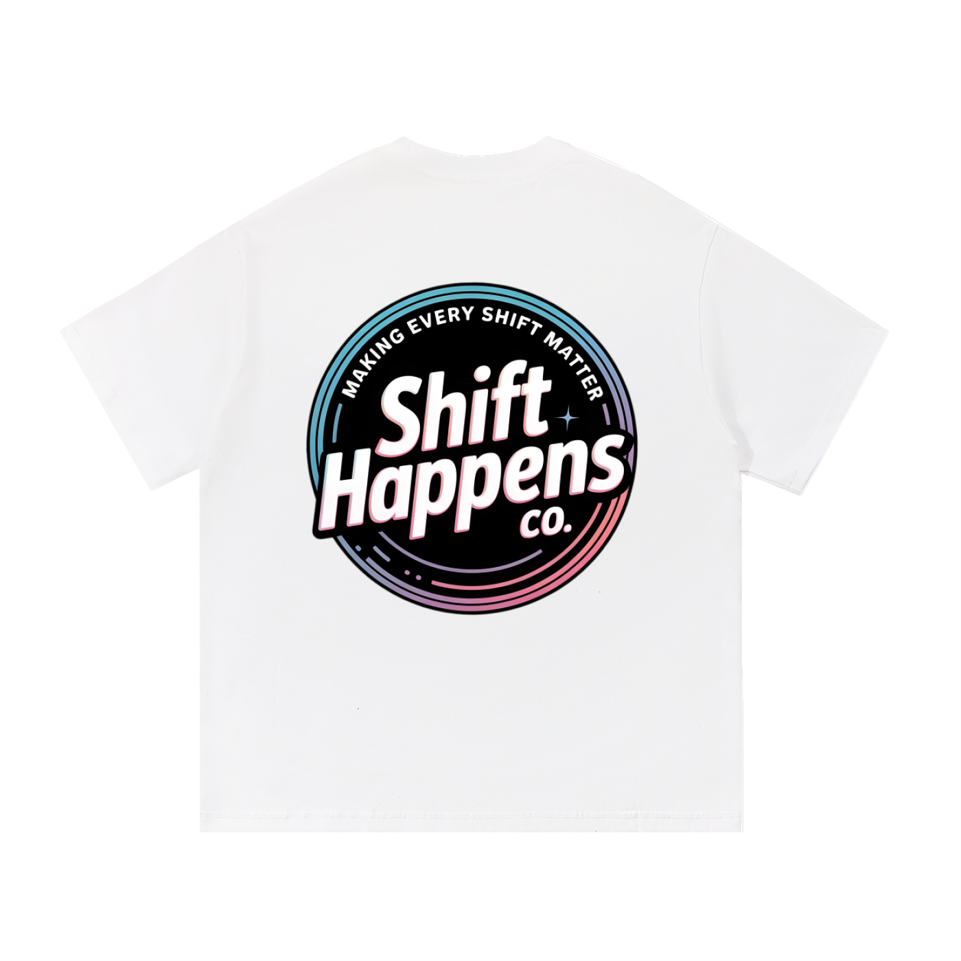 Retro Shift Happens Badge Tee