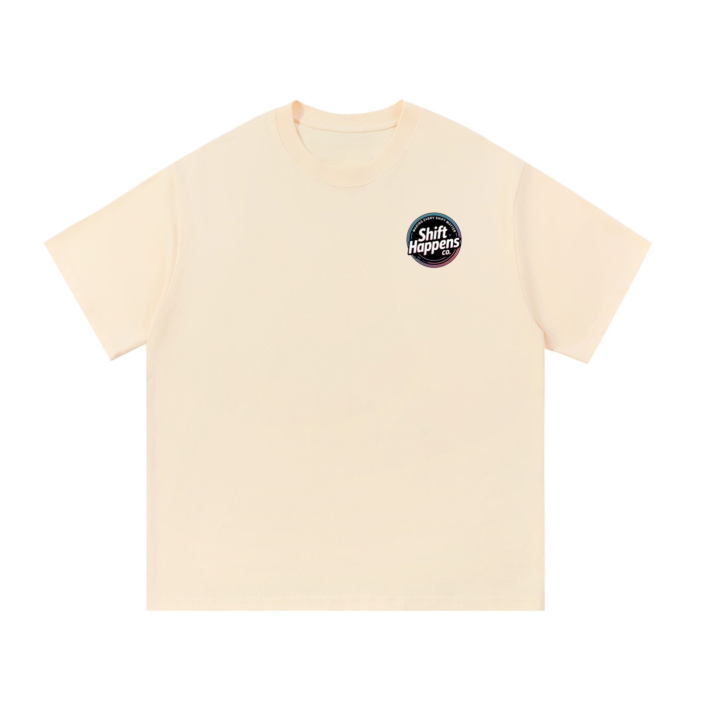 Retro Shift Happens Badge Tee