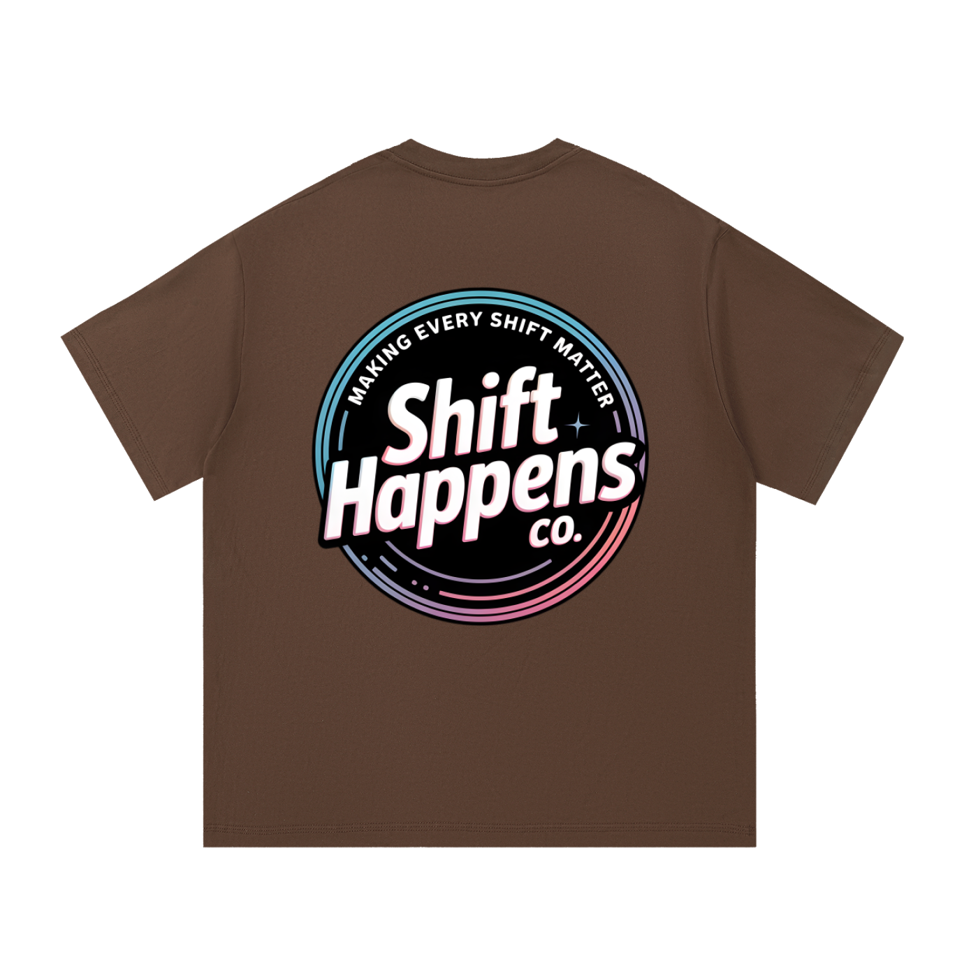 Retro Shift Happens Badge Tee