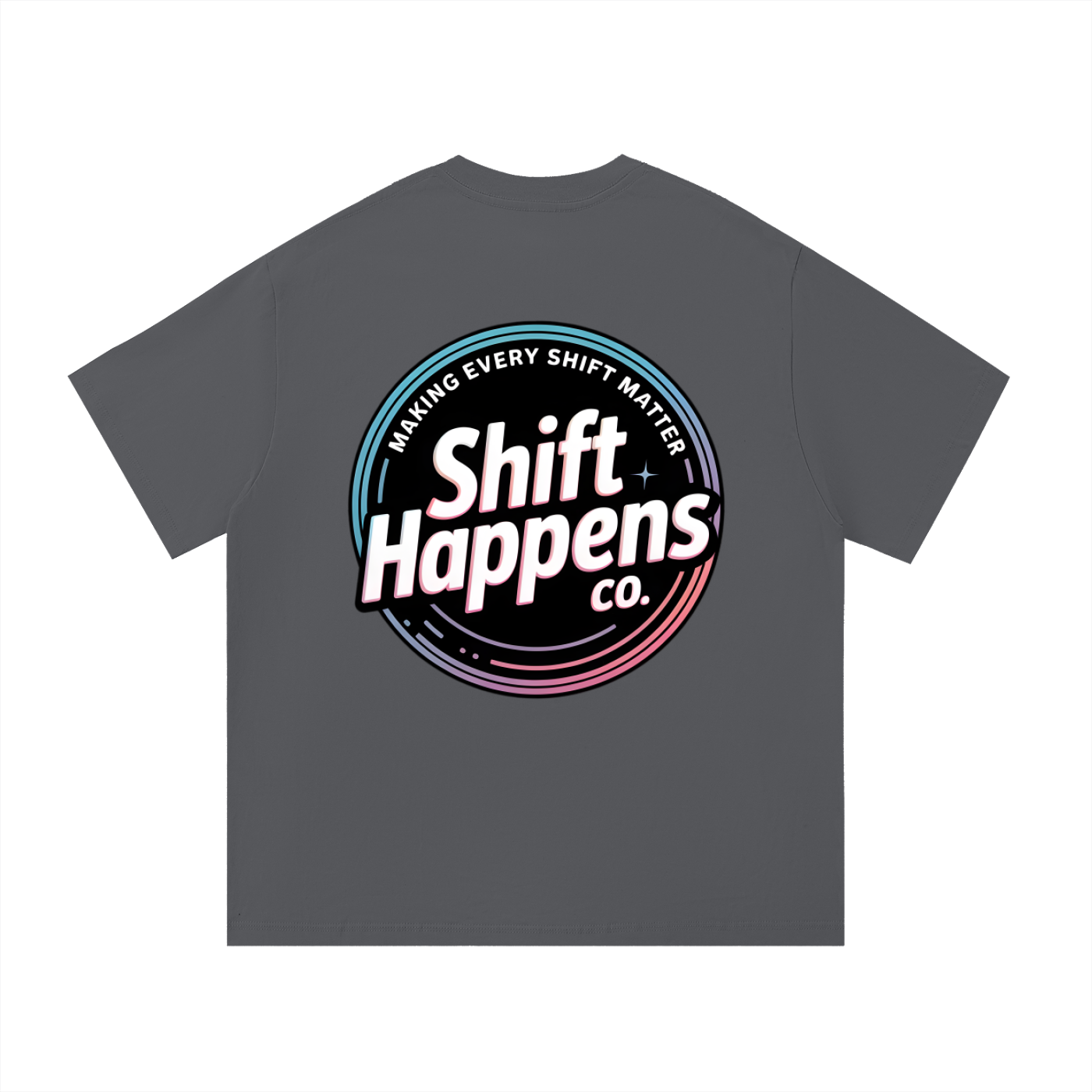 Retro Shift Happens Badge Tee