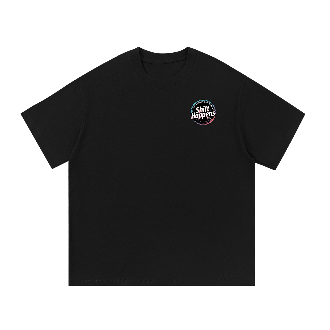 Retro Shift Happens Badge Tee