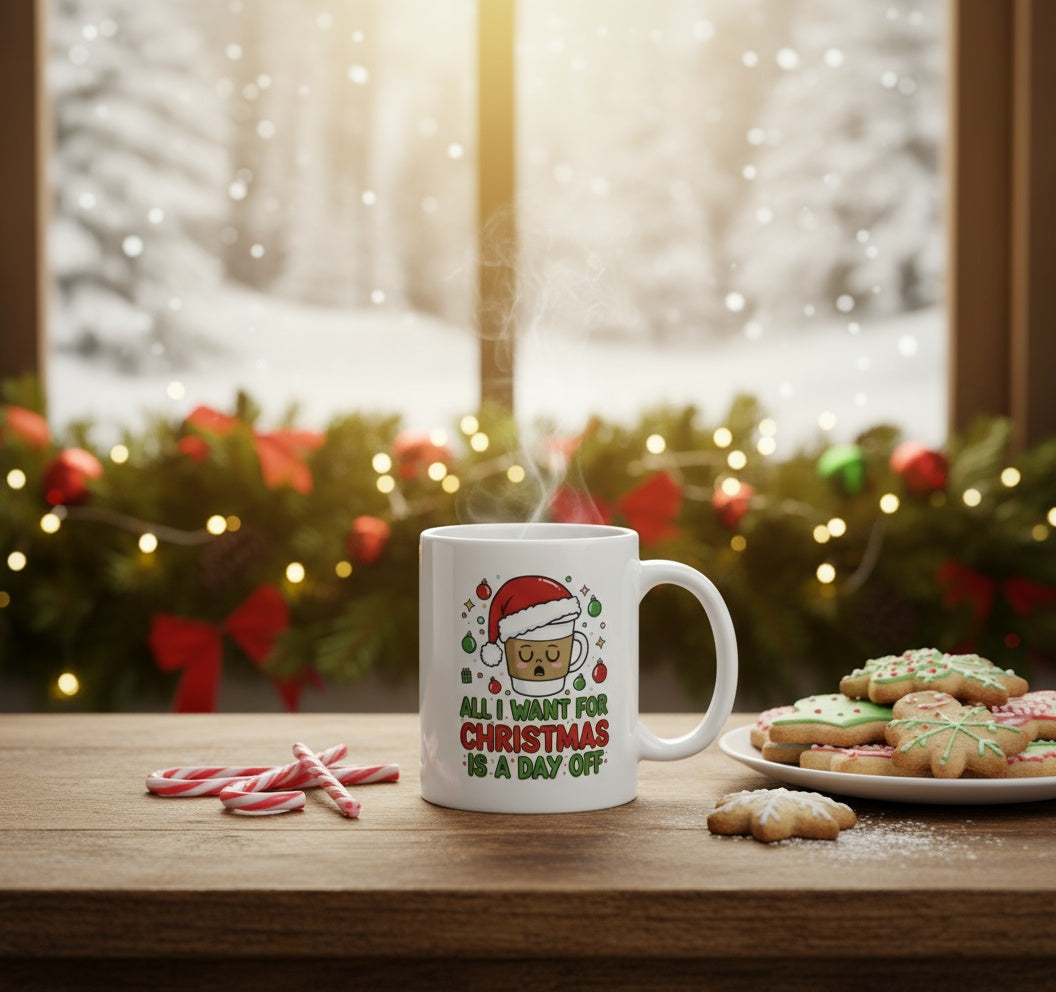 All I Want for Christmas Is a Day Off Mug
